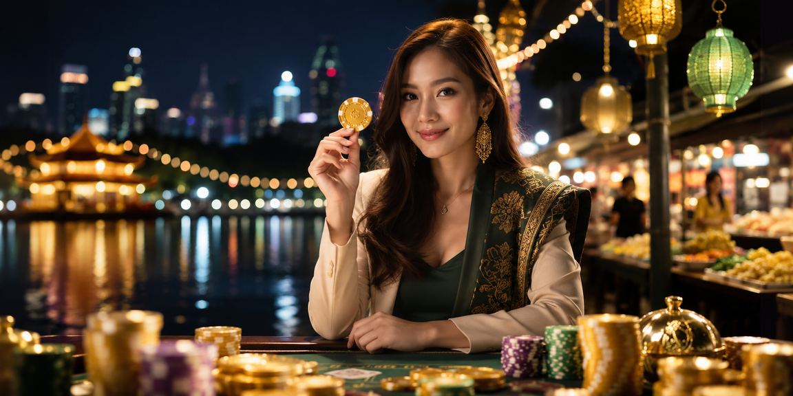 Permainan Baccarat bertemakan Hari Raya Malaysia dengan suasana meriah